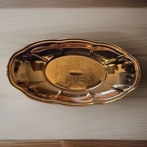Elegant Gold Plated Serving Tray